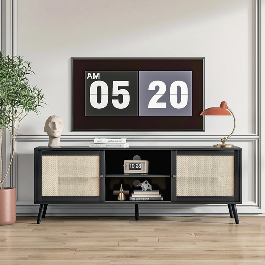 Rattan TV Stand for Up to 70" TV