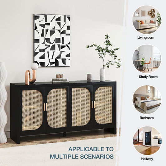 Rattan Sideboard Buffet Cabinet