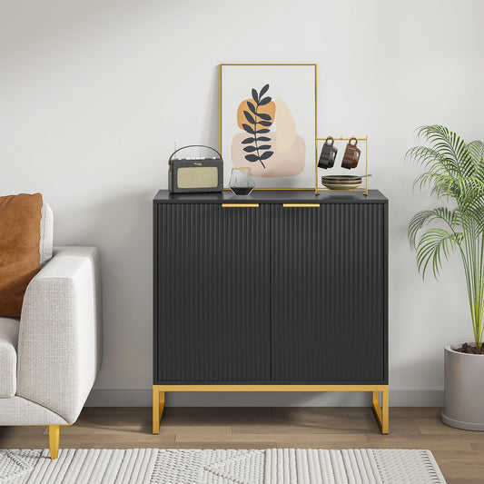 Fluted Sideboard Buffet Cabinet with Door