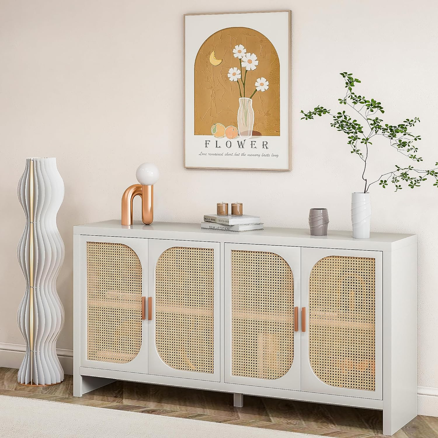Rattan Sideboard Buffet Cabinet