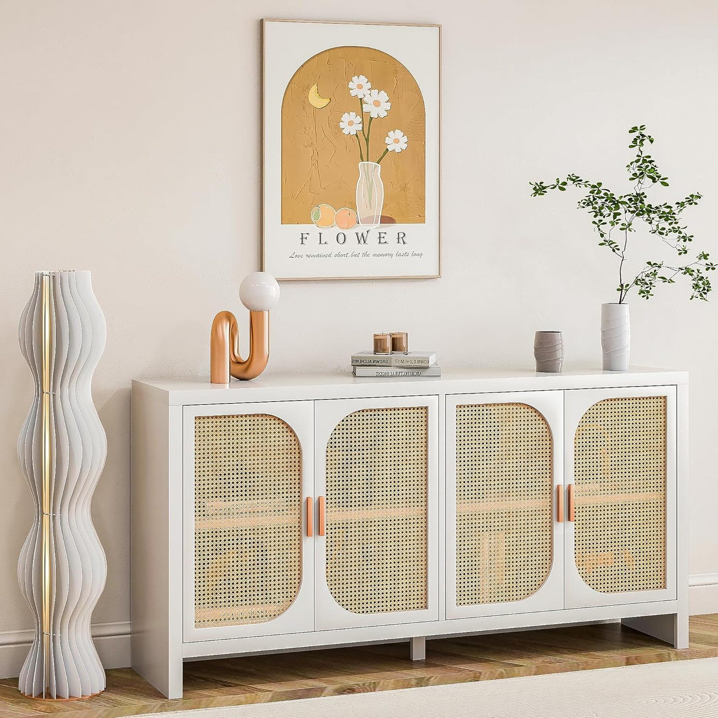 Rattan Sideboard Buffet Cabinet