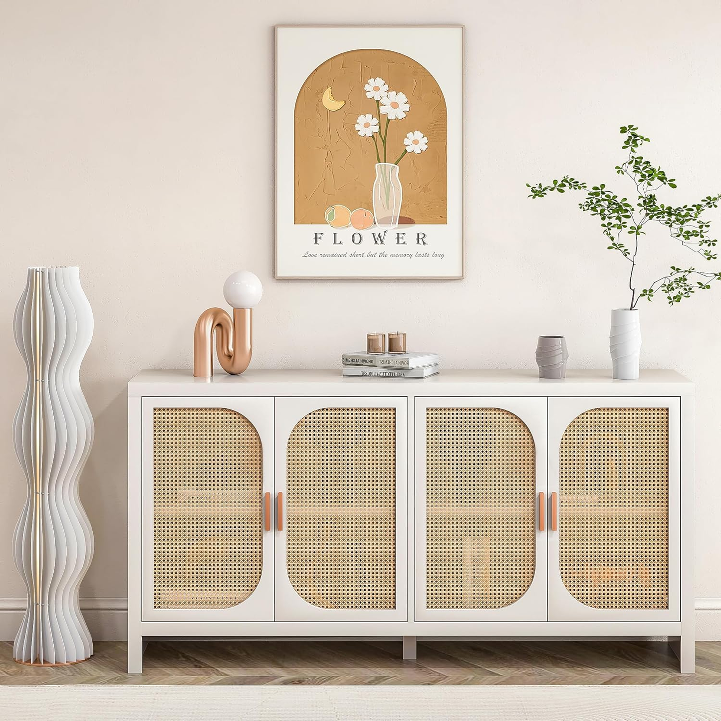 Rattan Sideboard Buffet Cabinet