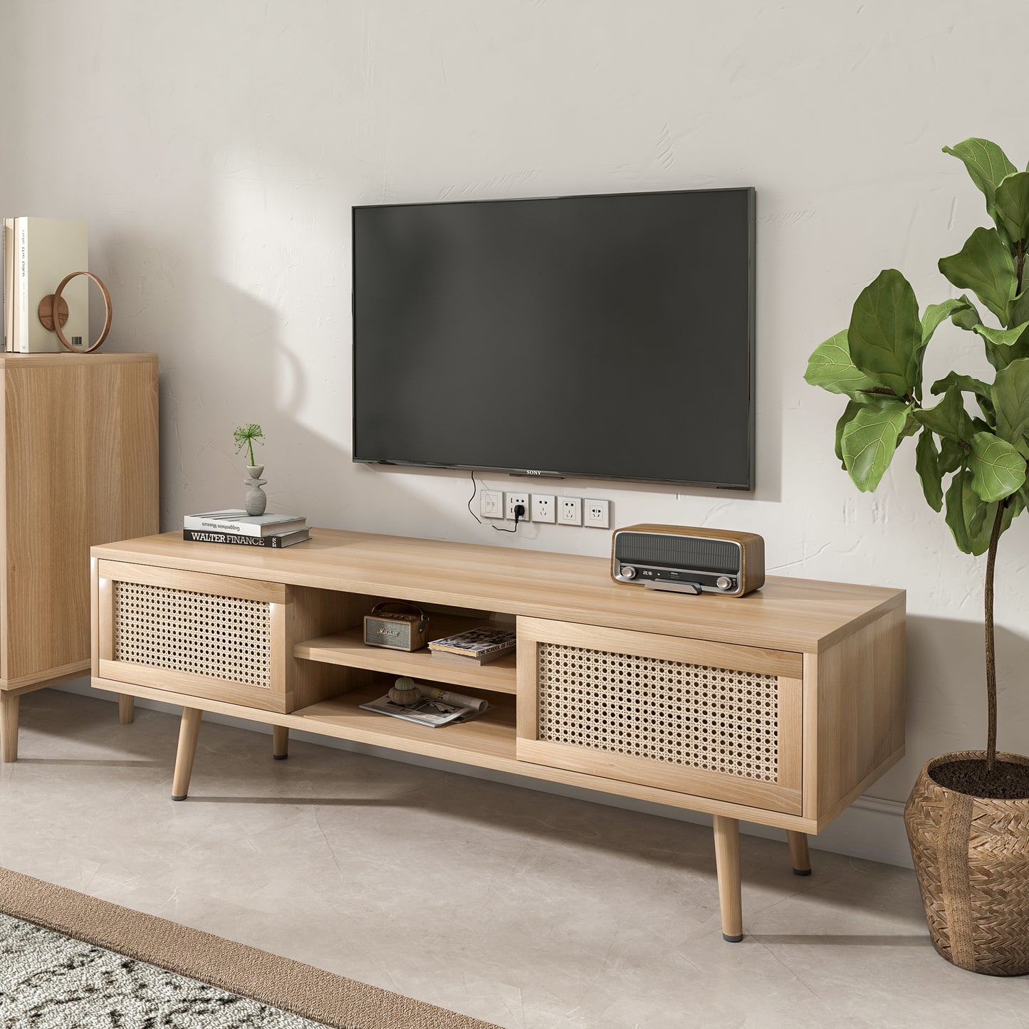 Rattan TV Stand