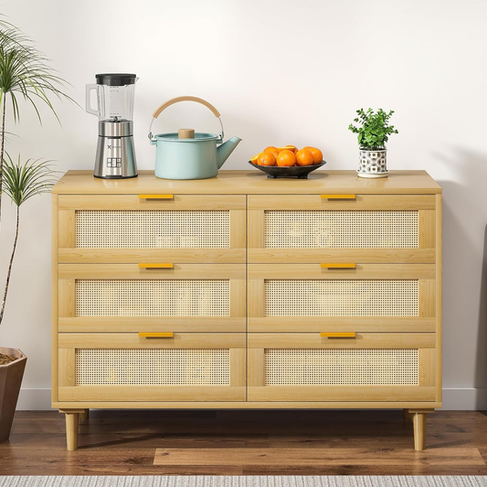 6 Drawers Rattan Dresser Rattan Drawer