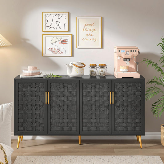 Accent Cabinet with Woven Door Sideboard Buffets Cabinet